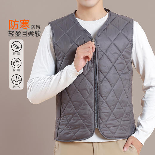 【第二件 0 元｜ 满2件 5 折】【单件马甲】【秀黛】男防风拉链V领马甲S3660601T【门店同款】 商品图1