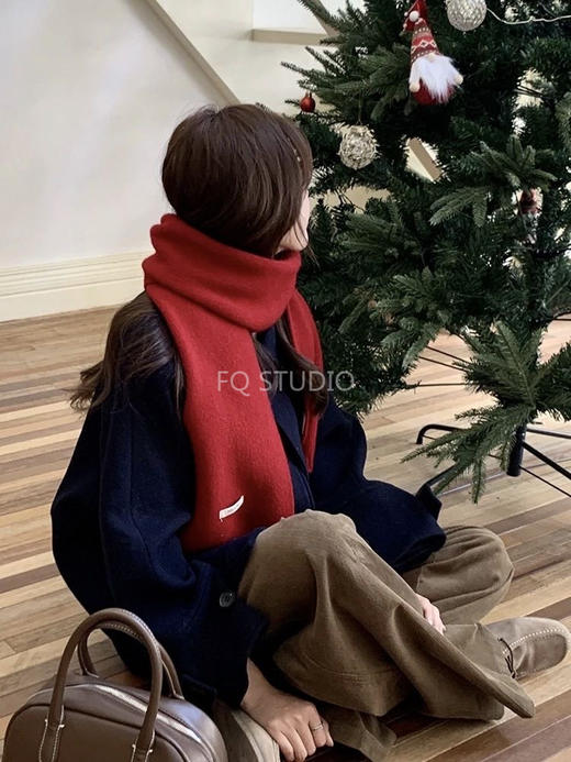 100%⁬澳州绵羊毛亲肤14色极简纯色男女围巾 商品图2