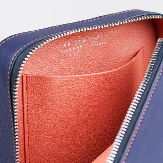 【Camille Fournet】湛蓝色牛皮方形袋 商品图4