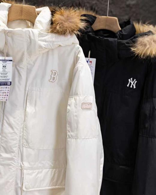 D121698貉子毛领工装派克服连帽羽绒服百搭通勤男女情侣款 商品图3