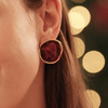 【辛芷蕾&吴昕&刘孜同款】Art Nouveau新艺术时期 | 红色波纹耳环 商品缩略图2