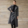 IWY/灰色冬季新款高级感羊毛大衣叠穿式毛呢外套气质通勤收腰风衣WC366 商品缩略图4