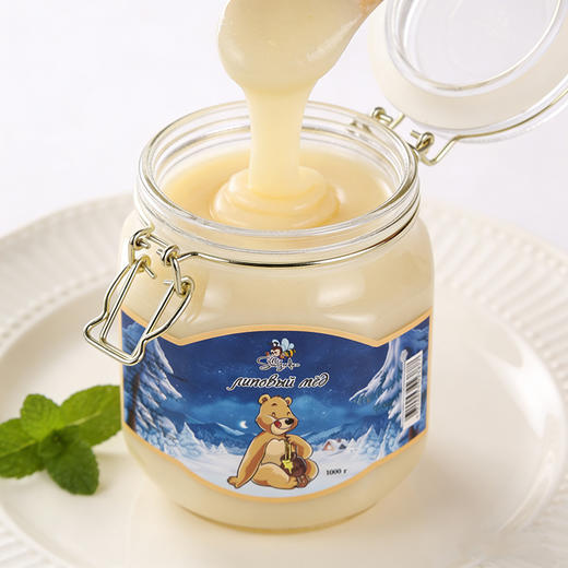 疯抢中！！【俄罗斯原瓶进口椴树蜂蜜】天然原始森林 色泽透亮奶白 口感香甜软糯 甜而不腻 1000g*2罐装 商品图10