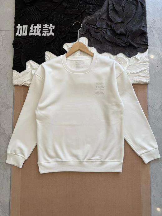 D121625冬季新款印花logo加绒圆领长袖卫衣男女同款 商品图2