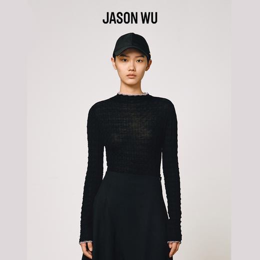 【JASON WU】(多色)秋季新款简约半高领修身羊毛基础打底针织衫 商品图0