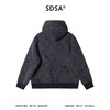 SDSA男士秋冬新款痞帅男装时尚绒毛波浪线斜拉链连帽卫衣百搭时尚 商品缩略图4