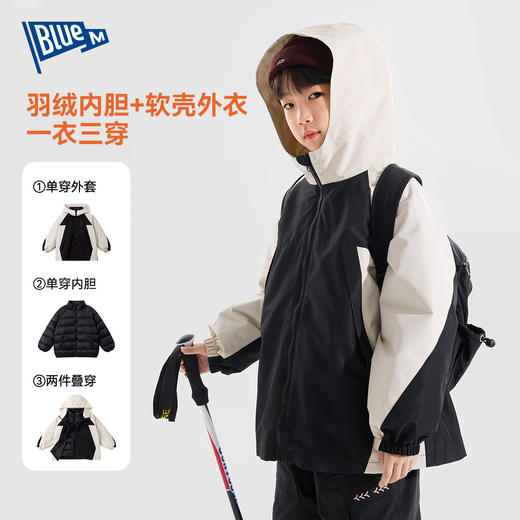 【清仓】【一衣三穿】中大童羽绒服85绒子冬装男童保暖外套冬季男孩轻薄童装 商品图1