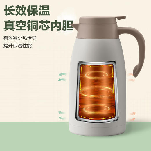苏泊尔（SUPOR）家用保温壶304不锈钢暖壶 2.0L奶油白TKC200KH53 商品图2