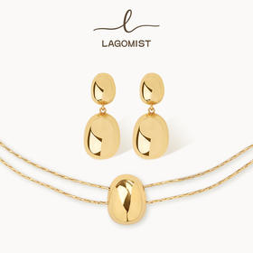 【Lagomist】拿铁系列 | 金/银咖啡豆耳环套装