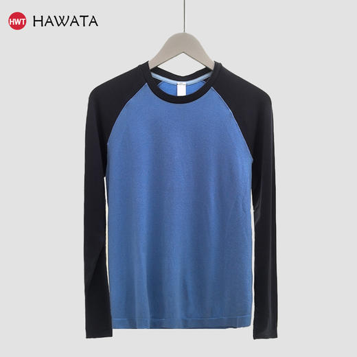 哈瓦塔撞色美丽奴羊毛速干运动长袖H350181 商品图2