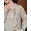 鹿向南「云絮蝶梦」燕麦色宽松长袖内搭针织衫毛衣女秋冬羊毛上衣 商品缩略图1