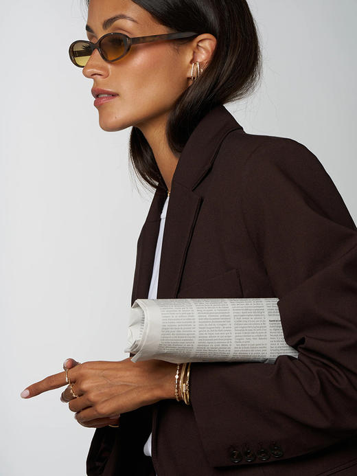 北京仓｜Leo sedim-LUMEN-金色 锆石 耳钉［法国设计师］ 商品图5