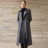 IWY/灰色冬季新款高级感羊毛大衣叠穿式毛呢外套气质通勤收腰风衣WC366 商品缩略图5