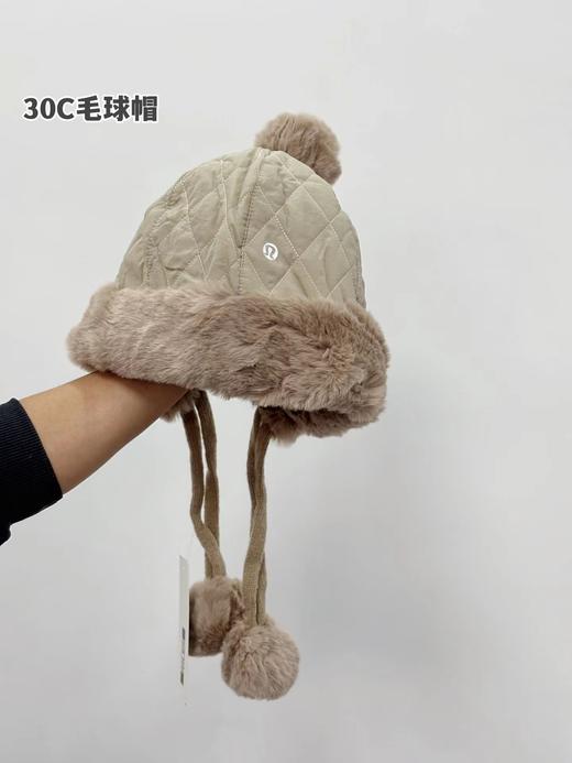 D121613内里加绒加厚护耳毛绒雷锋帽保暖帽毛球帽 商品图10