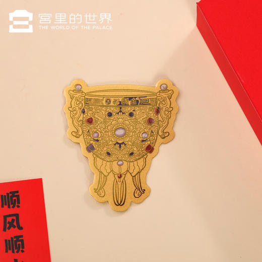 【故宫足金999黄金手机贴礼盒】2026马年春节金箔凤冠三龙两凤金瓯永固杯 商品图3