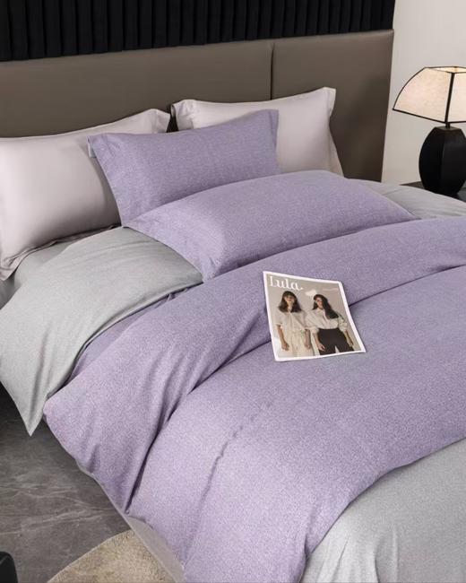 【春上新】10楼 安睡宝 全棉磨毛印花四件套-优雅紫  吊牌价1999~2599元  活动价499~699元 商品图3