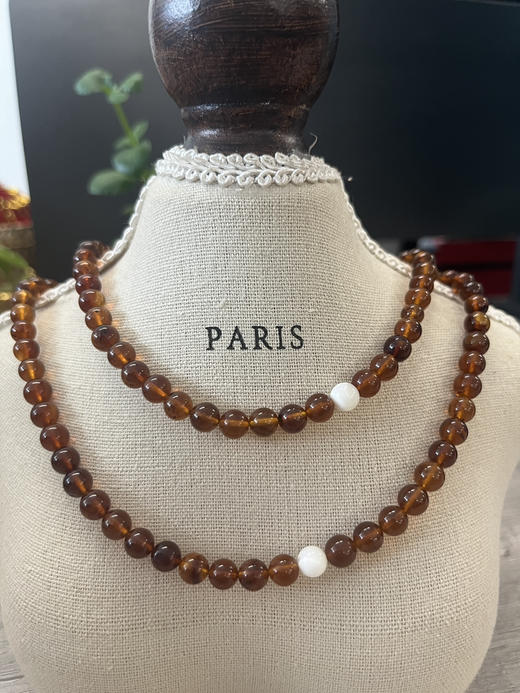 积分兑换：迷罗元和堂 棕珀配螺钿108颗珠径0.6【器悟雅玩】 商品图2