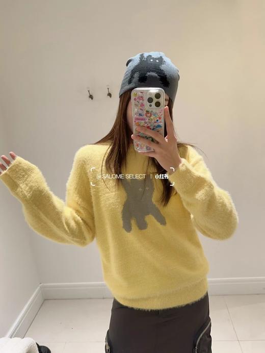 D121622韩国秋冬提花3M反光电眼小猫针织毛线帽子保暖冷帽男女同款 商品图10