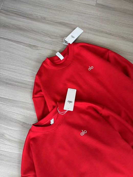 D121692秋冬新款中国红圆领加绒卫衣男女同款 商品图3