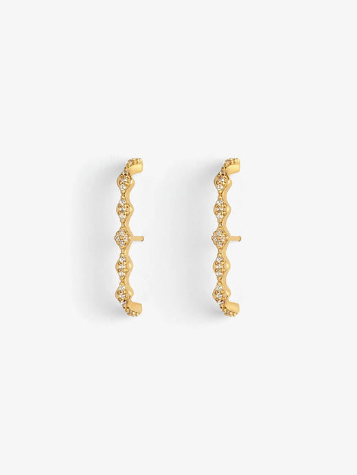 北京仓｜Leo Sedim-CADENCE-金色 锆石 单只 耳钉［法国设计师］ 商品图0