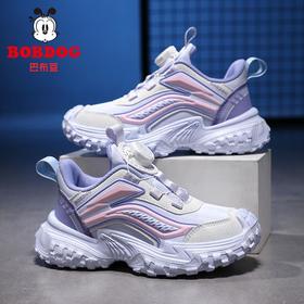 巴布豆童鞋女童运动鞋2025冬季新款皮面防水中大童女孩休闲跑步鞋