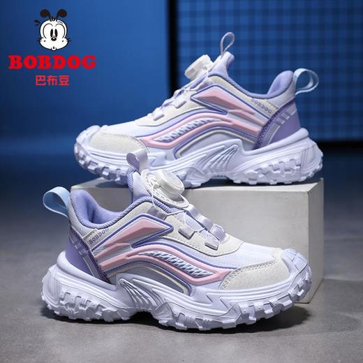 巴布豆童鞋女童运动鞋2025冬季新款皮面防水中大童女孩休闲跑步鞋 商品图0