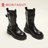 D121688厚底骑士靴女双口袋英伦风复古马丁靴短靴 商品缩略图1