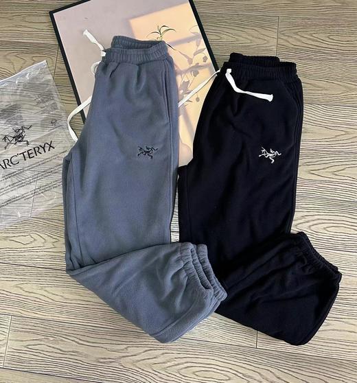 D121633双面摇粒绒精典Logo刺绣休闲卫裤男女百搭款 商品图3