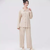 【女士长袖家居服/暖睡衣】100%棉素道有机彩棉-女士白色/棕色纯棉家居服套装（基地直发-申通包邮），来自敦煌，品牌：素道【合作生产，公平贸易】 商品缩略图1