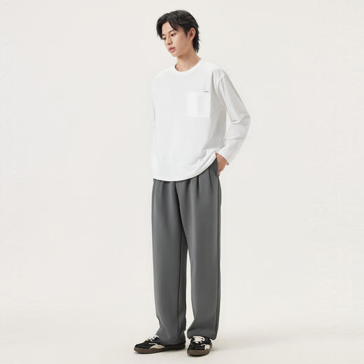 gxg.jeans男装 多色口袋设计纯棉宽松圆领长袖T恤男 25年秋热卖 商品图3