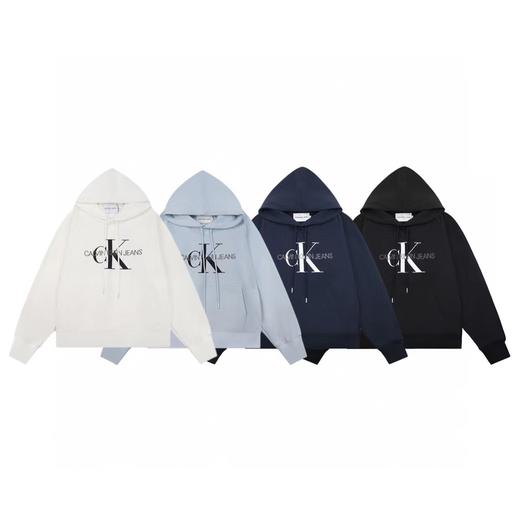 D121670字母刺绣+印花柔软舒适情侣连帽卫衣 商品图0