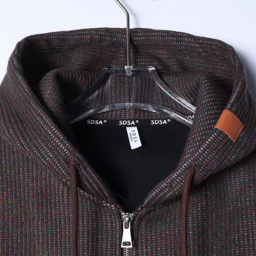 SDSA秋冬新款痞帅男装美式高街拉链设计开衫连帽针织卫衣百搭休闲 商品图1