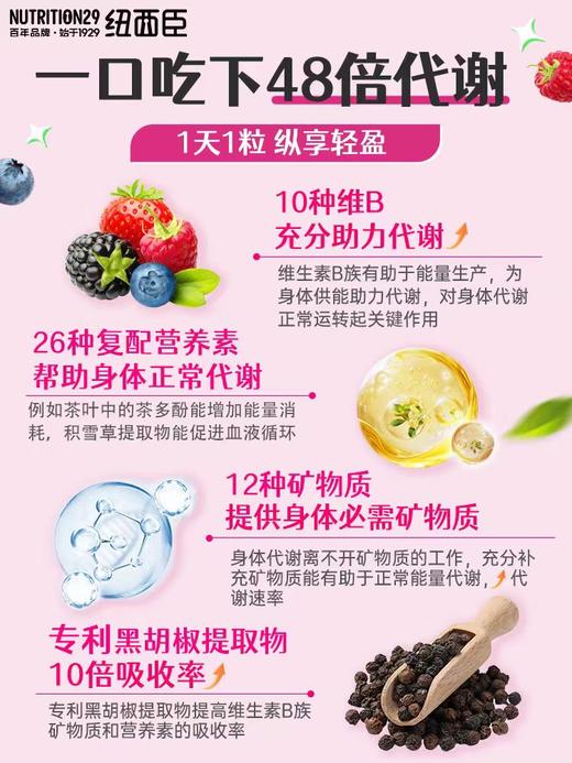 【原装进口】Nutrition29纽西臣女士复合维生素片120粒 商品图2