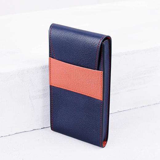 【Camille Fournet】湛蓝色牛皮竖版手机袋 商品图2