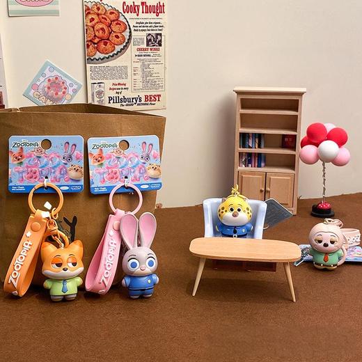 正版疯狂动物城系列  朱迪尼克毛绒公仔玩偶钥匙扣画板涂鸦挂件挂饰 商品图2