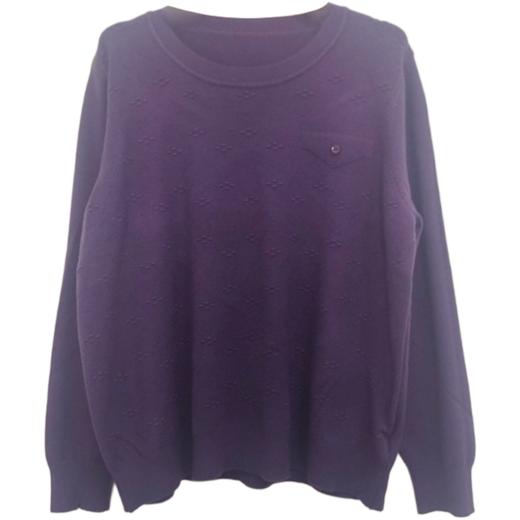 VIVIAN LIU薇薇安刘C2556301秋女装新款时尚假兜圆领宽松毛衣 商品图4