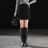 「自」全新升级【铂金会员128/天猫169/差价41】(04514)洛诗琳重工亮片格纹羊毛混纺半裙2025秋冬厚实挺阔保暖A字裙 商品缩略图2