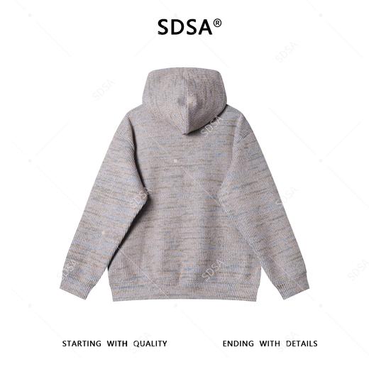 SDSA秋冬新款痞帅男装美式高街拉链设计开衫连帽针织卫衣百搭休闲 商品图4