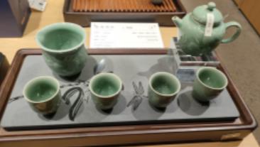 朱砂梅子青 桃喜茶具 6件套 商品图0