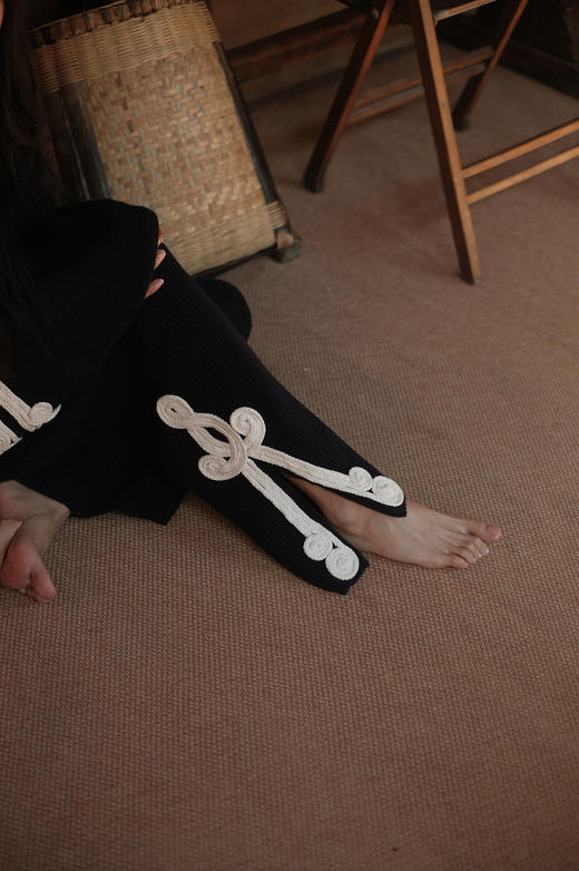 手工盘结｜羊绒粗棒针长裤｜藏地｜无尽结 商品图4