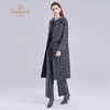 乔万尼2025冬新品挺括设计感羊毛羊驼毛混纺人字纹保暖长款毛呢外套ED4A732 商品缩略图3