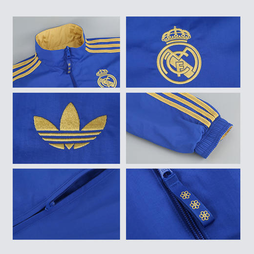 小李子ADIDAS阿迪达斯皇马运动训练休闲拉链外套成人男JZ2236 商品图3