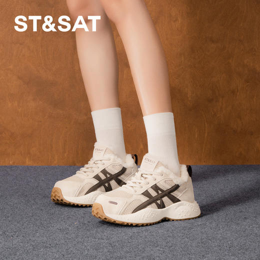 【加绒保暖】星期六复古休闲运动老爹鞋SSD411D217 商品图4