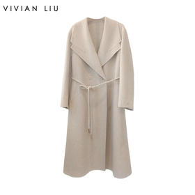 VIVIAN LIU薇薇安刘A2559316秋女装新款圆腰带大翻领大衣