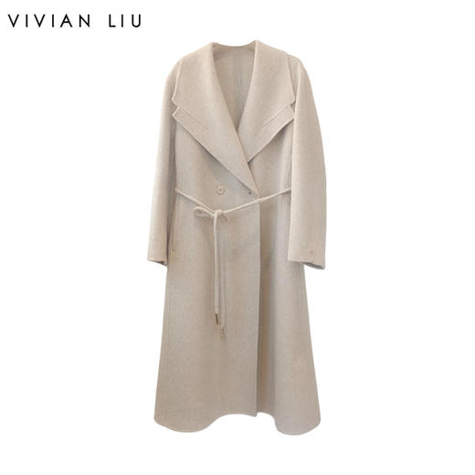 VIVIAN LIU薇薇安刘A2559316秋女装新款圆腰带大翻领大衣 商品图0