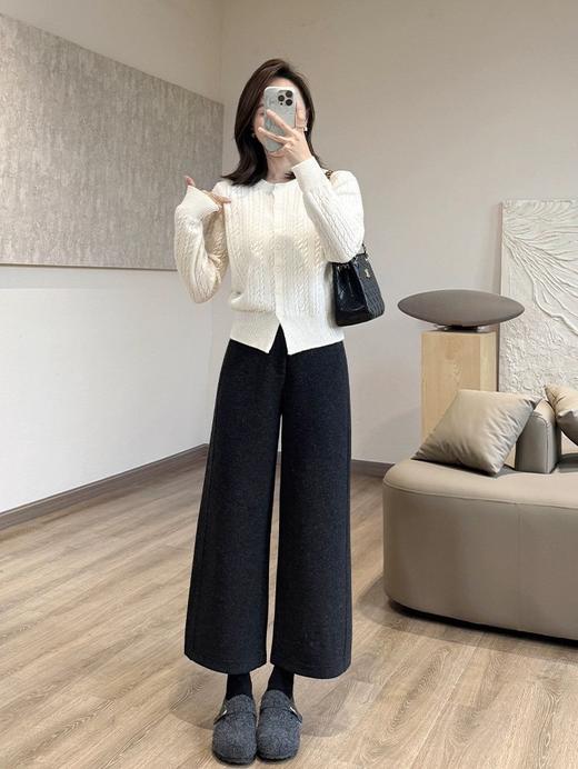 二店y 科技热力火山岩暖绒~冬季新款气质时髦八分裤+阔腿长裤 商品图6