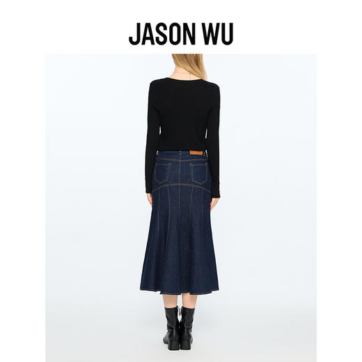 【JASON WU】方领羊毛复古百搭内搭通勤上衣针织衫女 商品图1