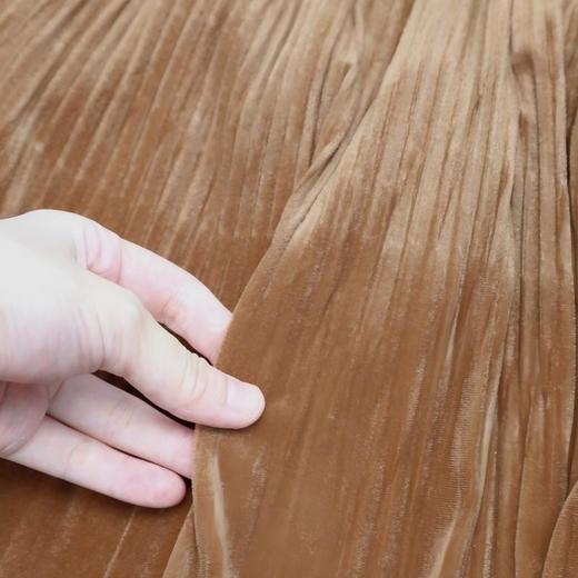 【Di*or同款】SUSX真丝丝绒焦糖褶皱半裙C1225073（下单3-7天发货） 商品图1