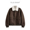 PLUS CRASH复古翻领夹克加绒厚款保暖休闲夹克外套PC55TJ66 商品缩略图2