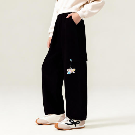 笛莎Deesha 童装女童裤子2026春新款休闲阔腿工装裤 商品图1